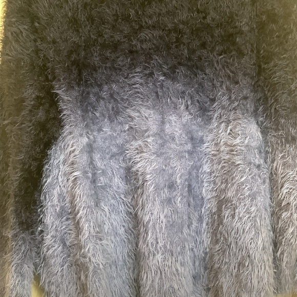 Cecico | Teddy Fuzzy Furry Ombre Stretchy Long Sleeve Round Neck Sweater L - Picture 14 of 17